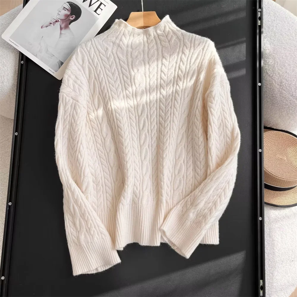 PB &amp ZA2024 Новая зимняя женская одежда Стиль чрезвычайно простой стиль Полувысокая