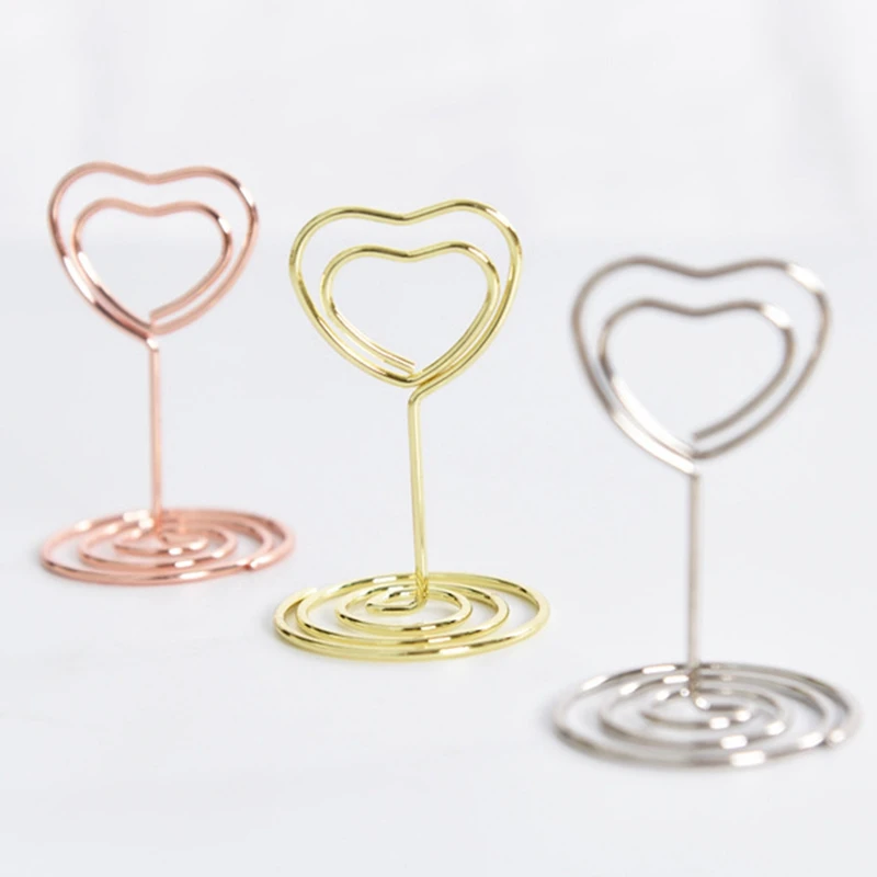 Promotion! Photo Clip Office Decoration Iron Message Card Desk Heart-Shaped Creative |