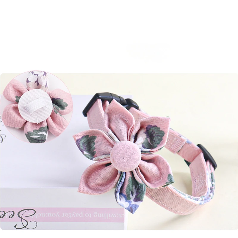 Удобное кольцо на шею для домашних животных кошек и собак с цветочным ошейником