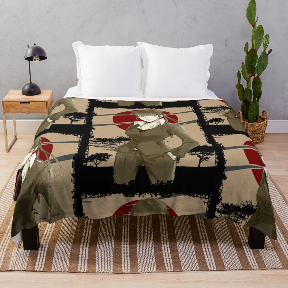 Yayoi Kunizuka Psycho Pass Ретро Пейзаж Дизайн Плед Одеяло Одеяла на Хэллоуин