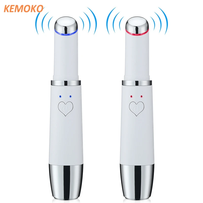 

Mini Electric Eye Massager Pen Vibration LED Photon Therapy Heated Anti-aging Eye Wrinkle Removal Device Dark Circle Puffiness