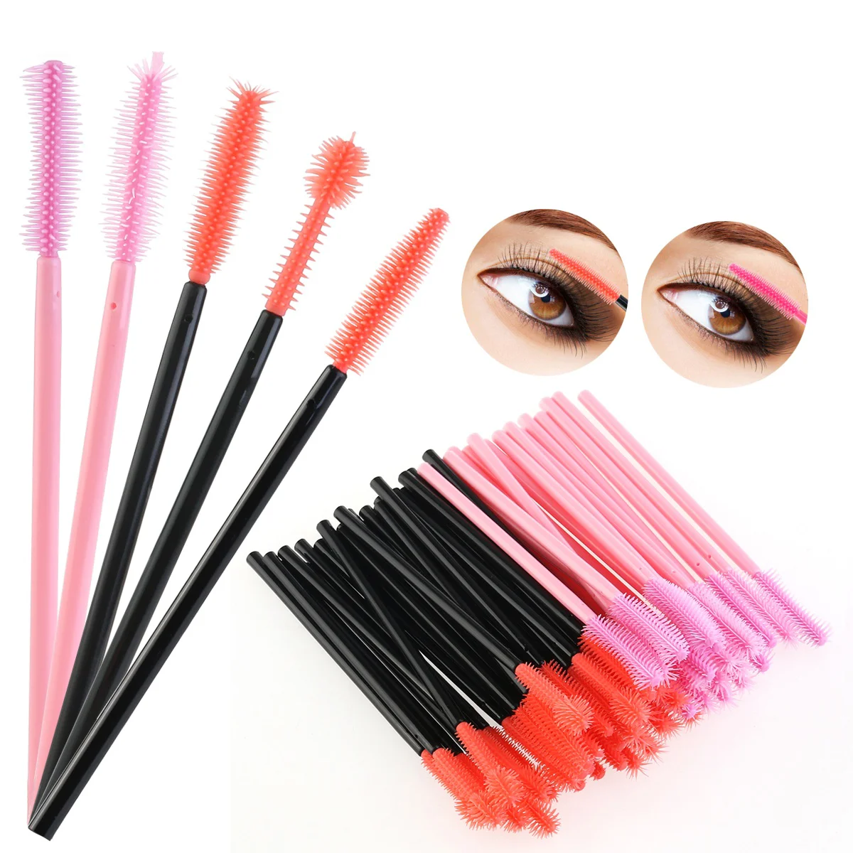 

Eyelash Mascara Wands Brush Disposable Extensions Lash Wand Applicatorlip Spoolies Spoolie Extension Supplies Eye Lipstick