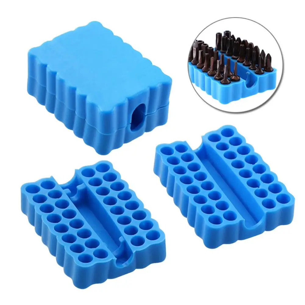 

Newest 32 Holes Hex Shank Screwdriver Bit Holder Multi-functional Storage Drill Bit Organizer For Storing Screwdriver Bits