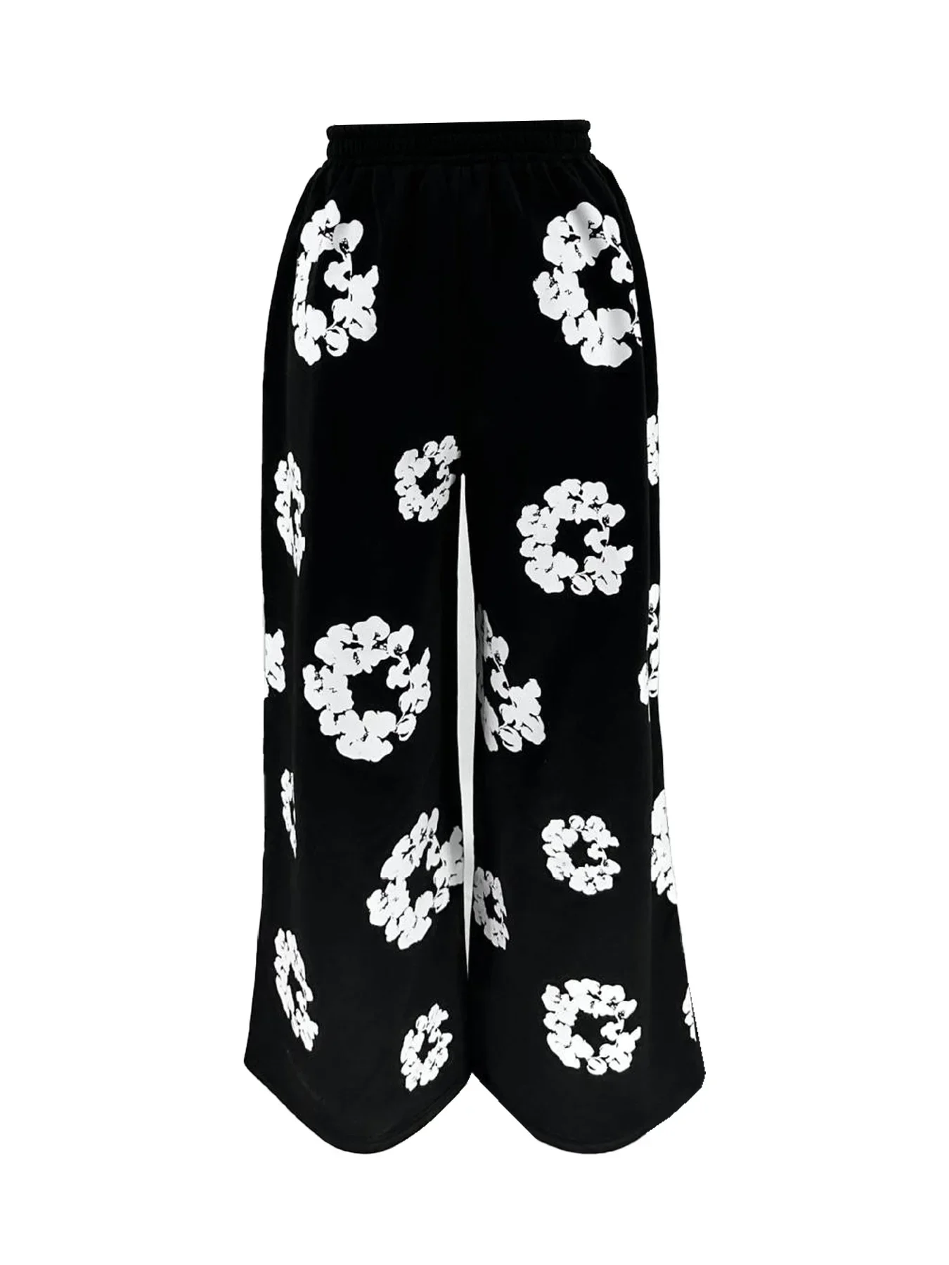 Брюки-джоггеры прямые с принтом весна 2024