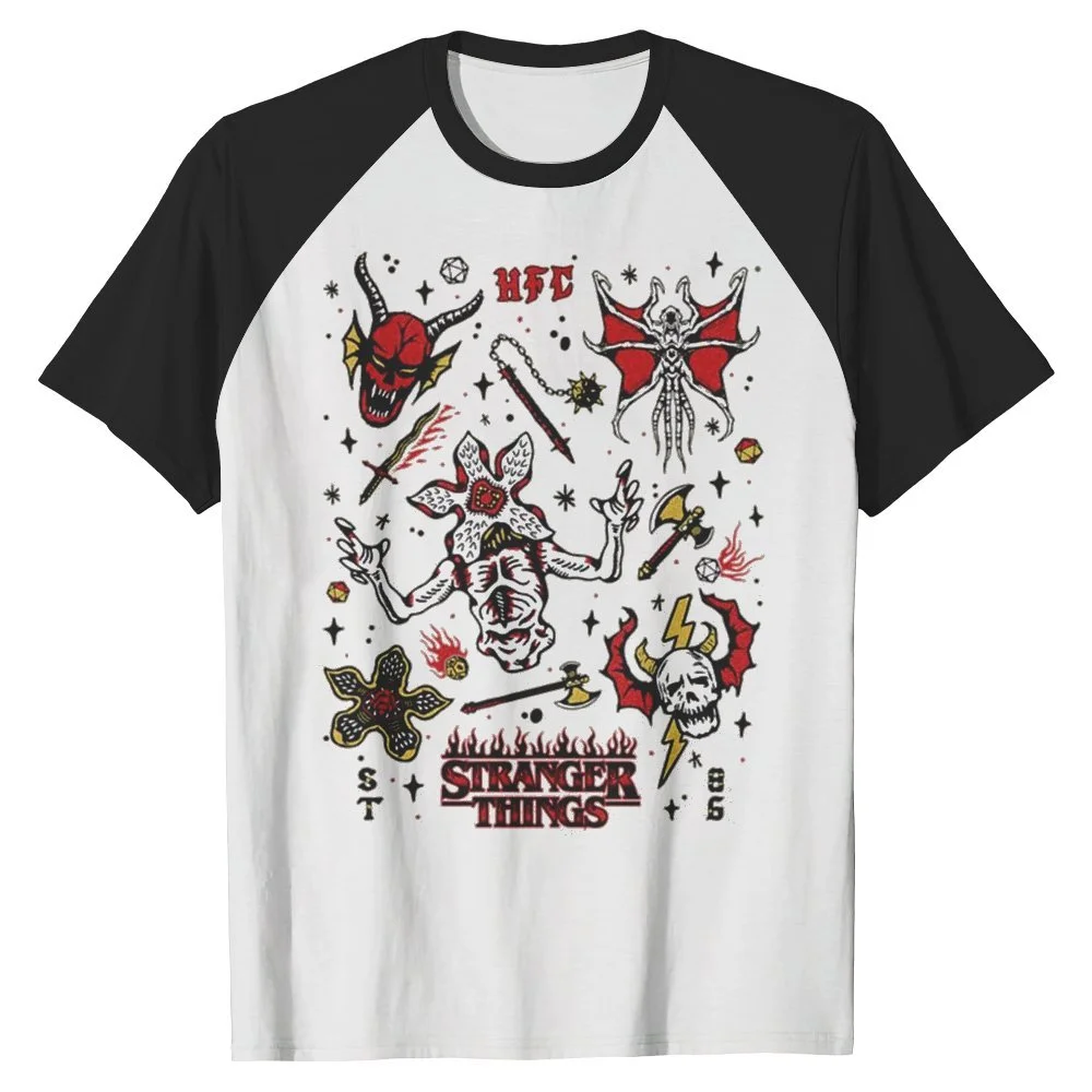

Stranger Things Hellfire Club Things 4 3d Print Unisex T Shirt Female Ullzang Upside Down Short sleeves Top Tees