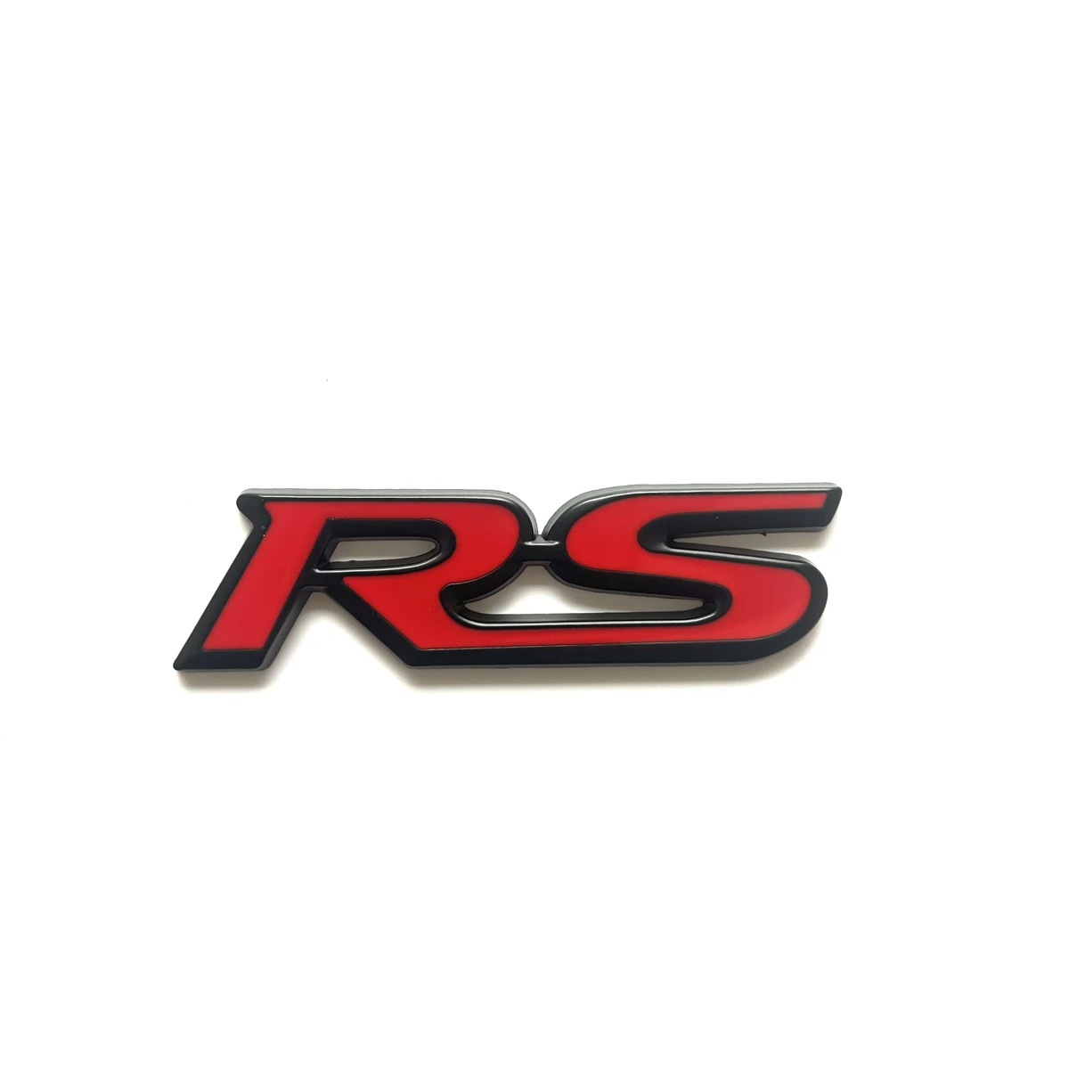 

3D металлический черный красный логотип RS эмблема на руль автомобильный значок RS наклейка аксессуары