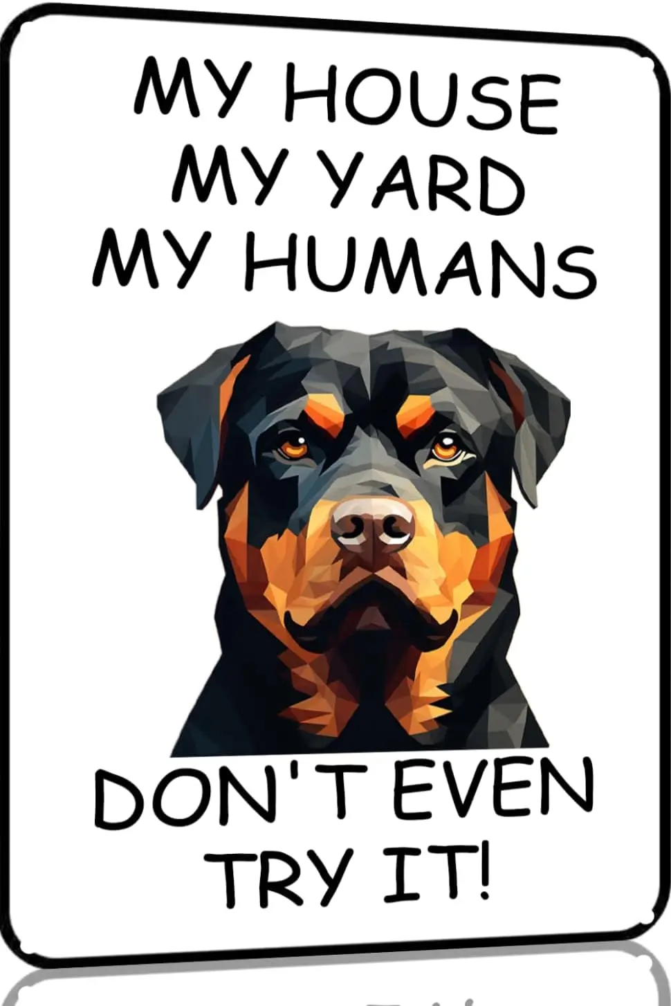 Ротвалер Vntge Metl Sgn My Hoe Yrd Humns Pet g Tn lumnum For Home Coffee Br Wll Decor 12x8 nch(1753)