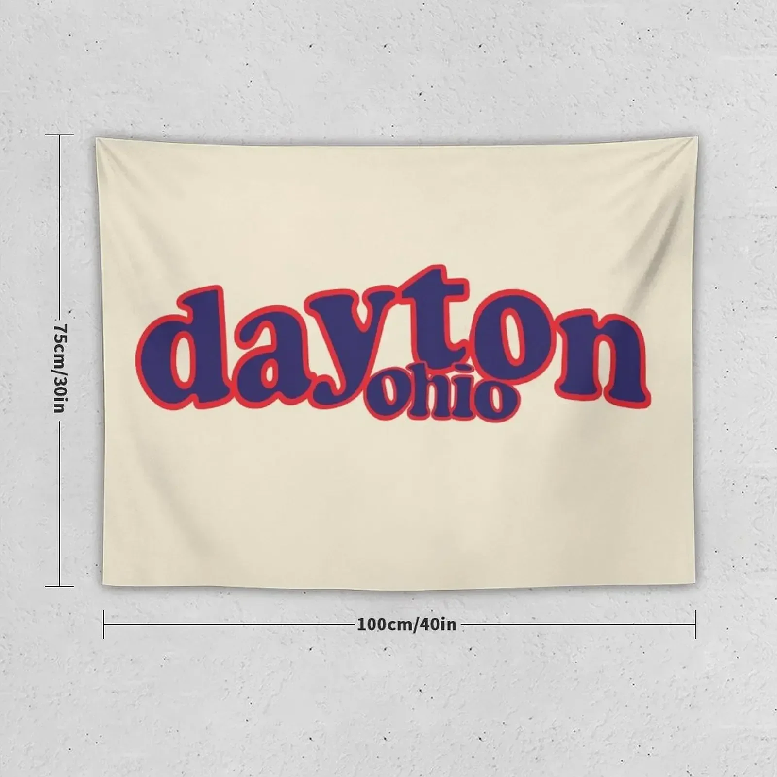 Dayton Ohio Groovy гобелен из полиэстера
