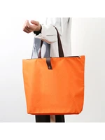 15l portable shopping bags folds tote gift grocery pouch with handles ripstop oxford cloth machine washable foldable lightweight