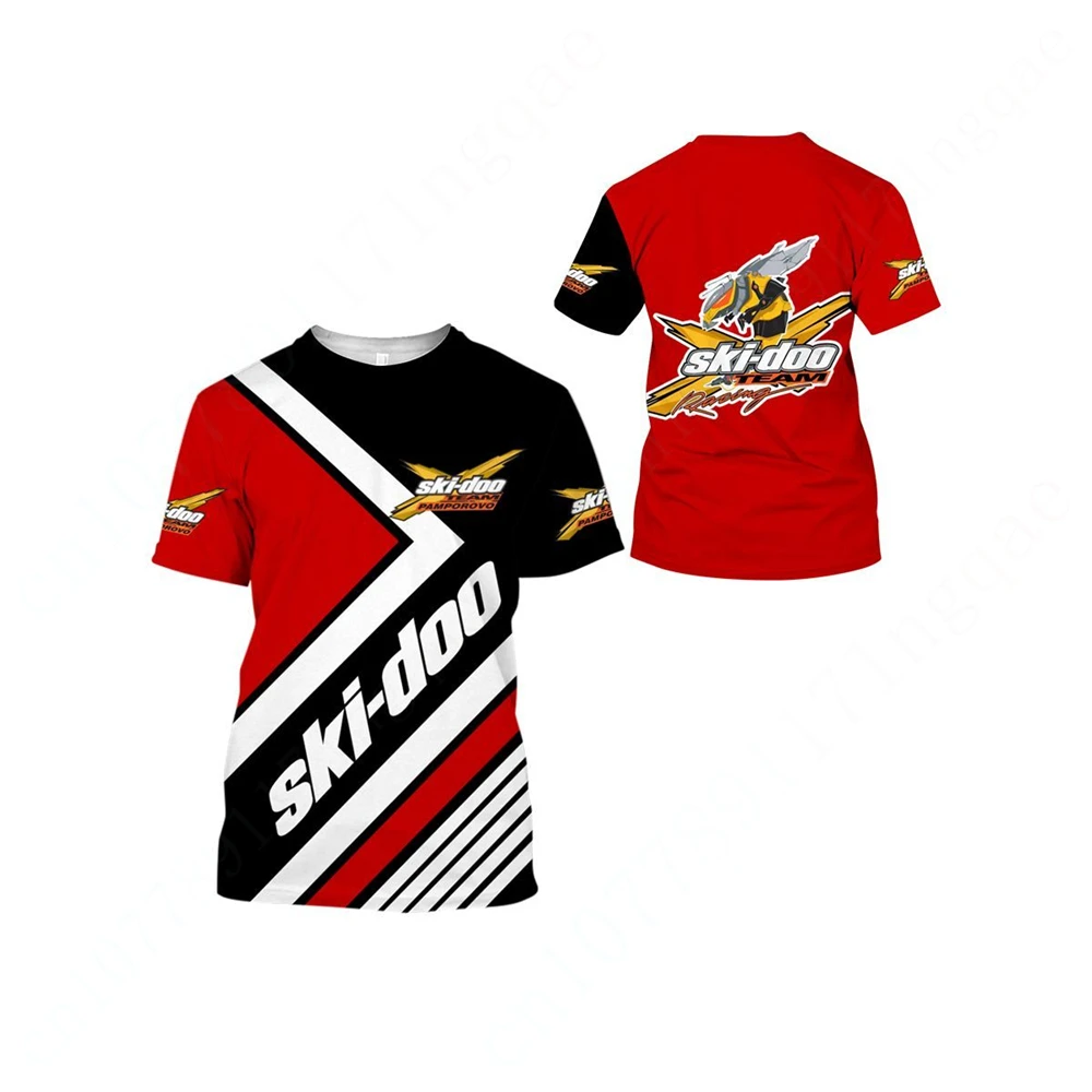 Повседневная футболка большого размера Ski-doo в стиле аниме для мужчин и женщин