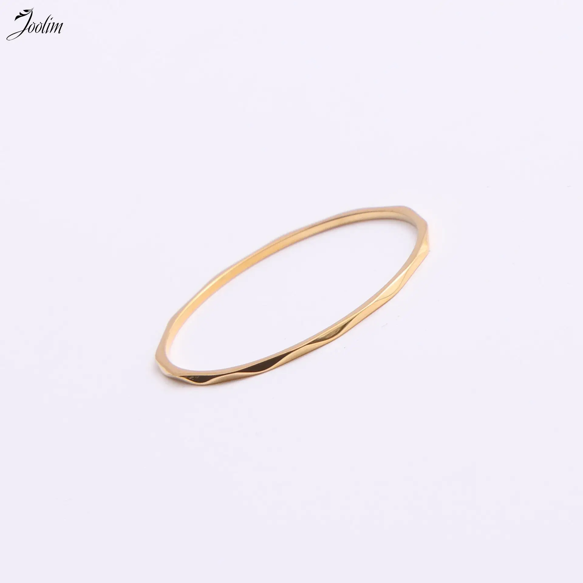 

Joolim Jewelry High End PVD Wholesale Waterproof&No Fade Minimalist Super Fine Rhombus Stainless Steel Finger Ring for Women