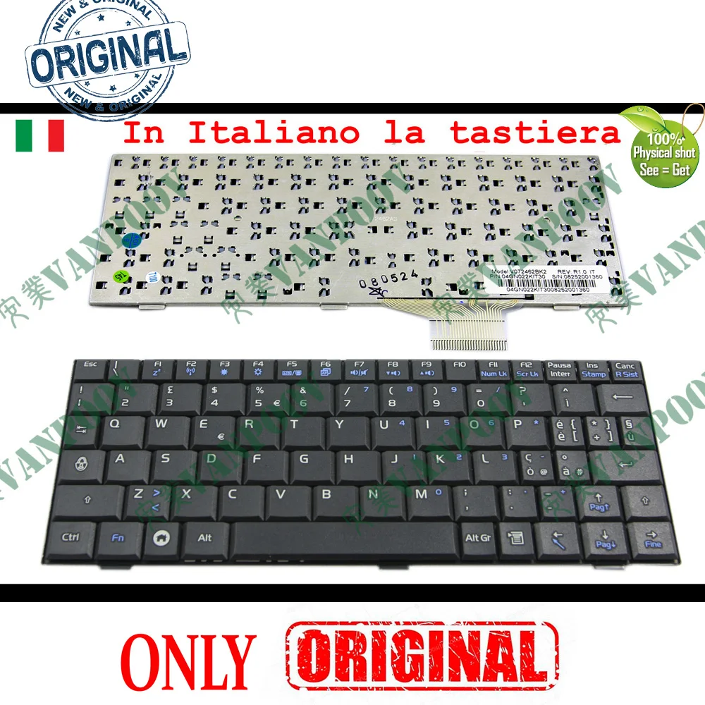 

New Laptop keyboard for ASUS EeePC 700 701 701SD 900 901 900hd 900A 2G 4G 8G Series Black Italian IT Version - MP-07C63I0-528