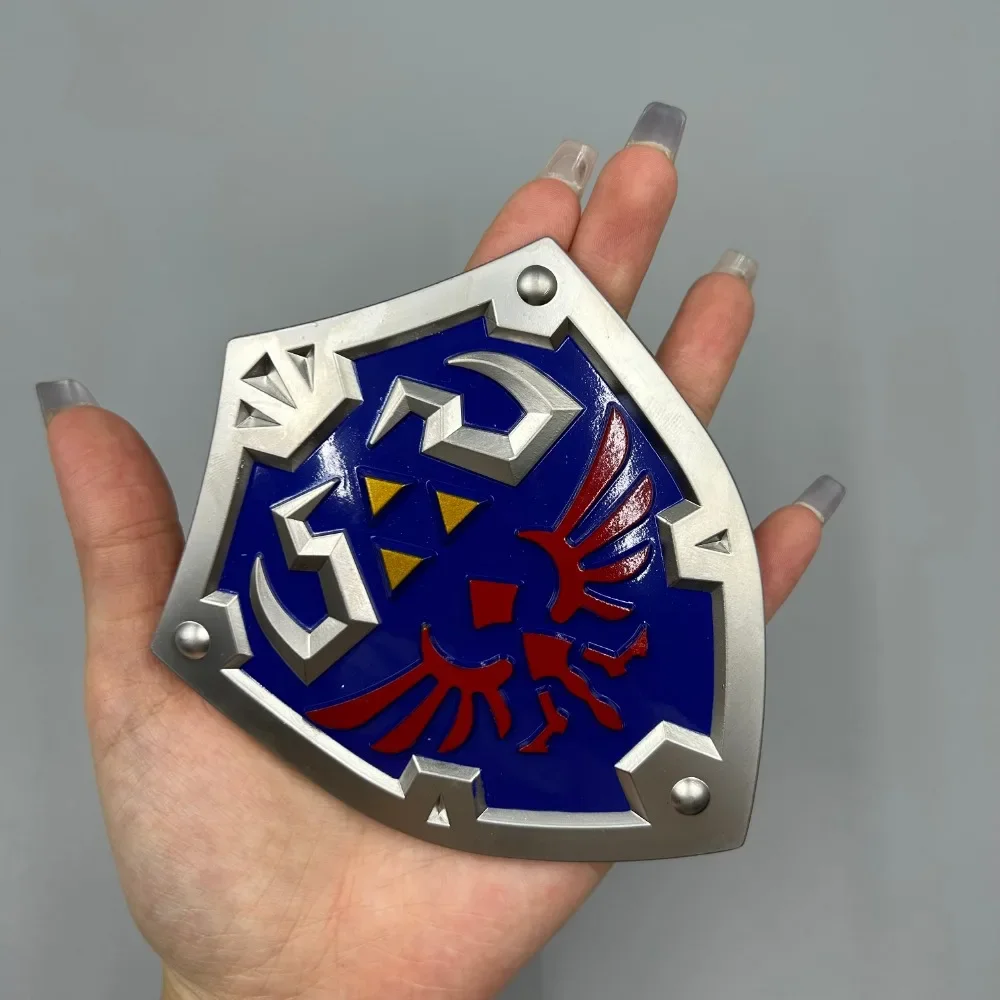 

12cm Hylian Shield The Hyrule Fantasy Weapon Hyrulean Link To The Past Game Peripheral Zelda Metal Weapon Model Gift Toys Kids