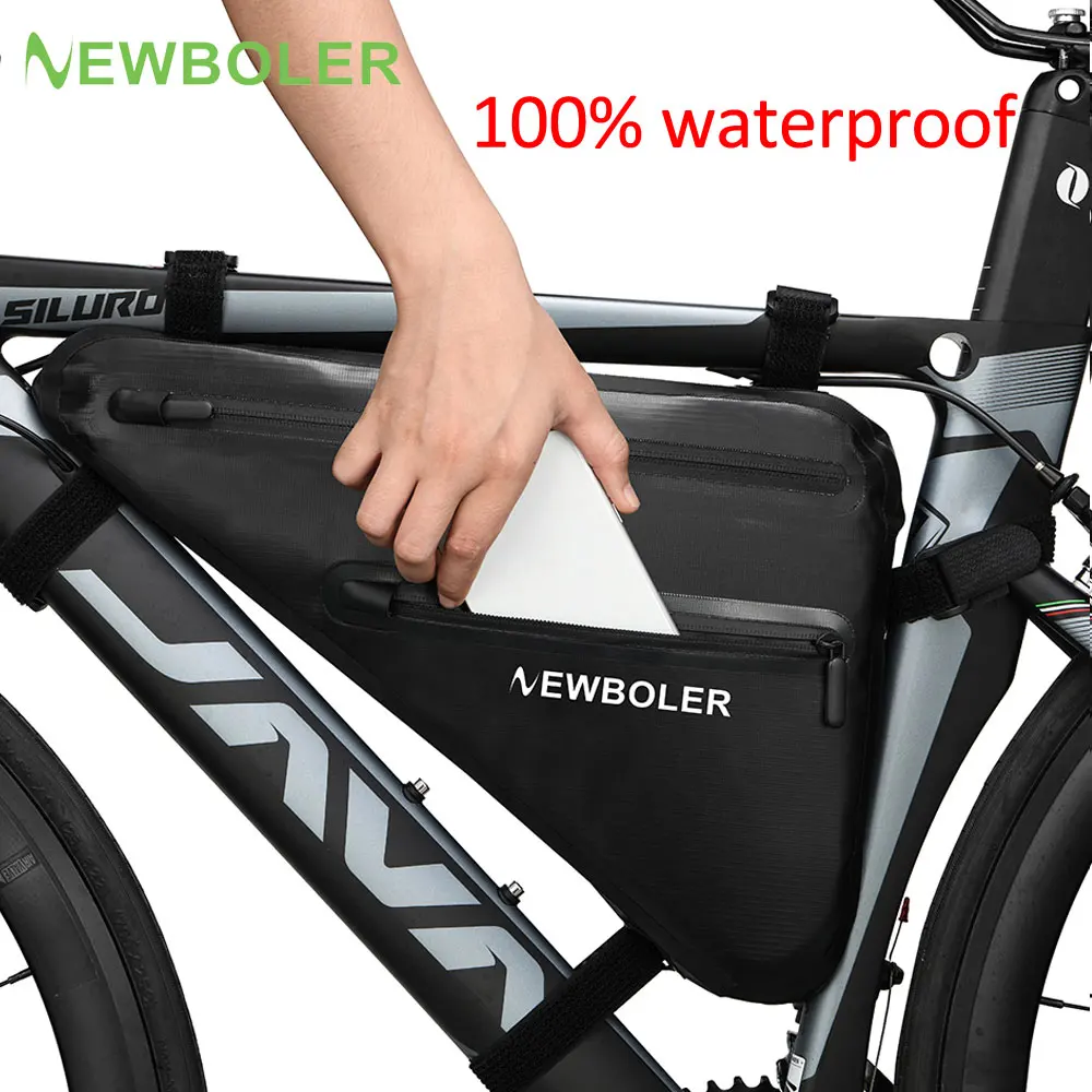 NEWBOLER Ebike Battery Bag Large Capacity Road Bike Frame Bag Triangle Pouch Waterproof Bikepacking Bag Bicycle Accessories