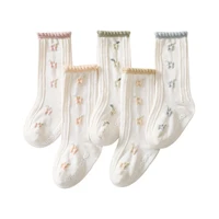 5pairs newborn baby socks set anti slips cotton kids socks baby girl knee high floor sock infant sokken girls stocking stuffers
