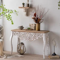 solid wood american antique console table household living room art side table entrance decoration luxury table home furniture