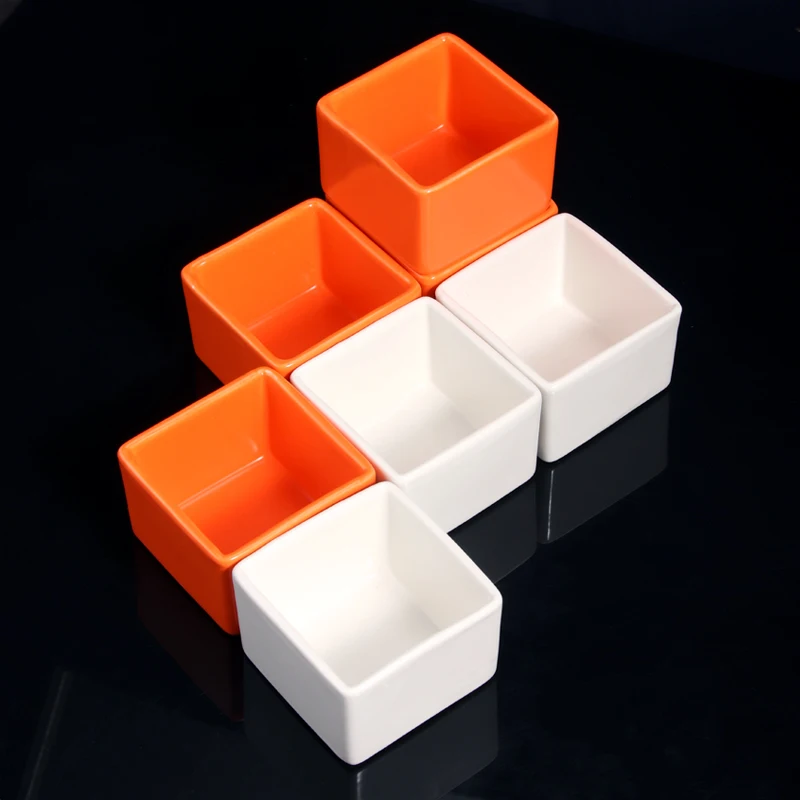 Керамическая квадратная чашка из бамбука и дерева в японском стиле набор