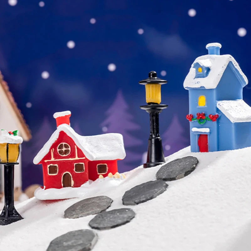 1 шт. мини-мультяшный Рождественский снеговик уличные фонари Рождественская елка