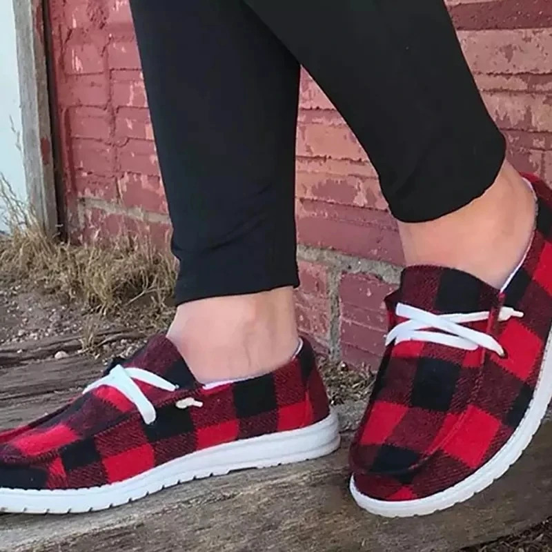 

2022 Women Sneakers Canvas Shoes Solid Leopard Breathable Casual Sneakers Woman Flats Spring Lace Up Round Toe Women Flat Shoes