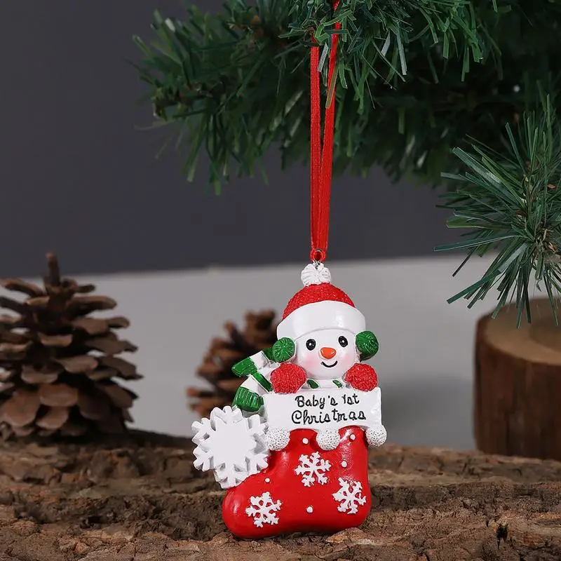 Детские первые рождественские украшения зимняя подвеска с рождественским