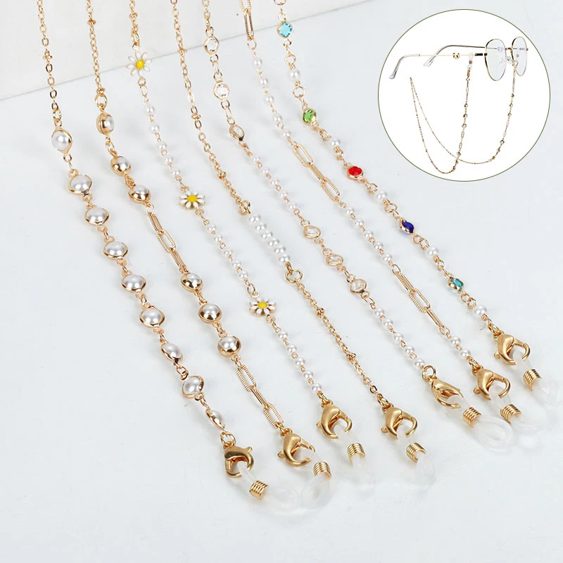 

2022 New Fashion Glasses Chain for Women Men Mask Chain Strap Holder Sunglass Lanyard Necklace Hang on Neck Eyewear Accessoriess