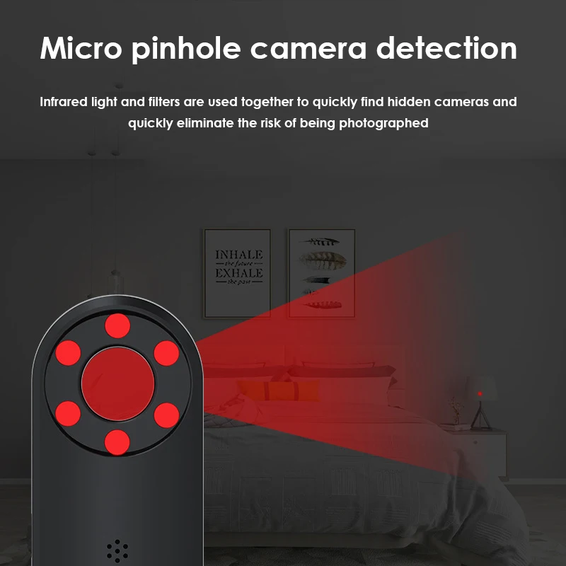 

Portable Mini Camera Detector Anti-Candid Camera Detector Hotel Cam Finder Alarm Anti-Candid Infrared GPS Locator Scanner