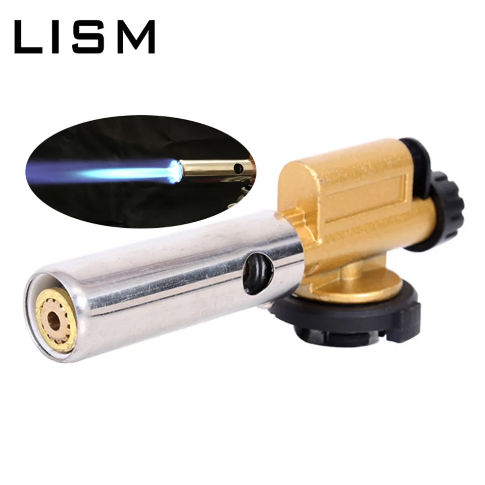 

Camping Gas Torch Flame Gun Adjustable Gas Soldering Butane Welding Blow Lighter Burner Ignition for Outdoor Hiking Picnic BBQ