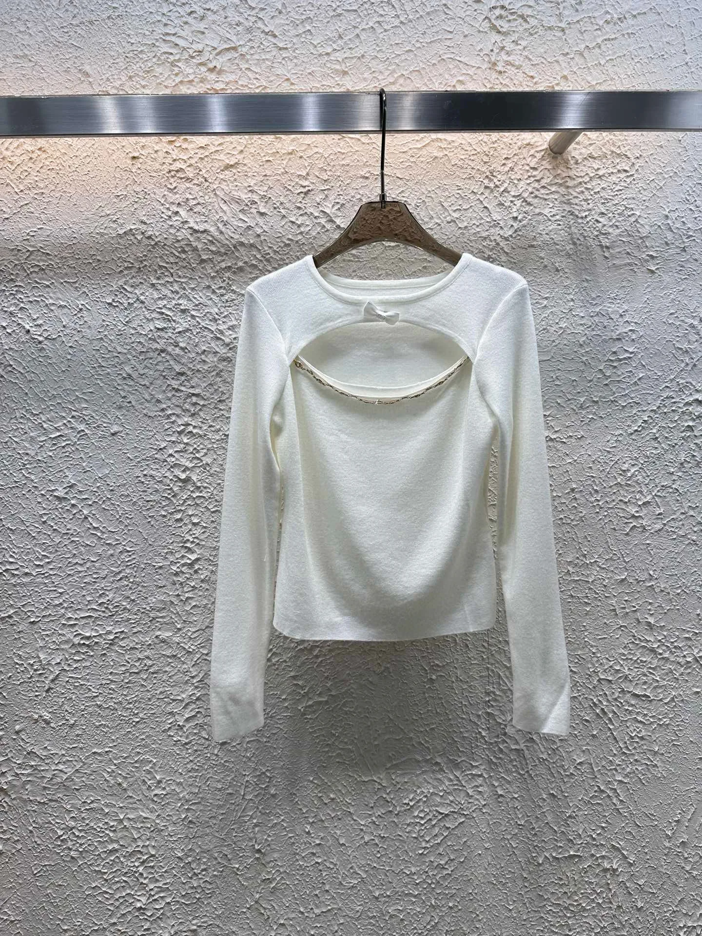 Выдолбленный витой вязаный свитер с длинными рукавами для женщин облегающий