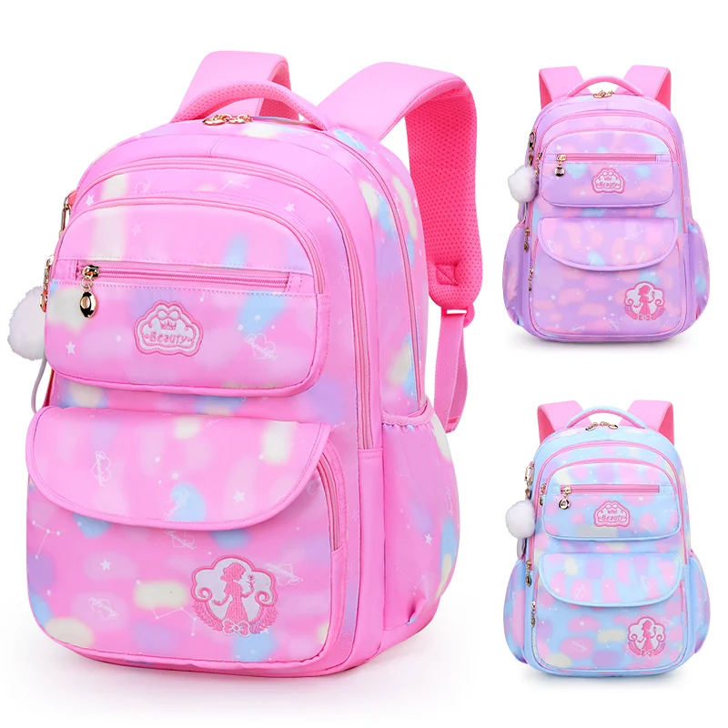 

Waterproof Children Schoolbag 2023 New Primary School Backpack Cute Colorful Bags for Girls Princess School Bag Mochila Femenina