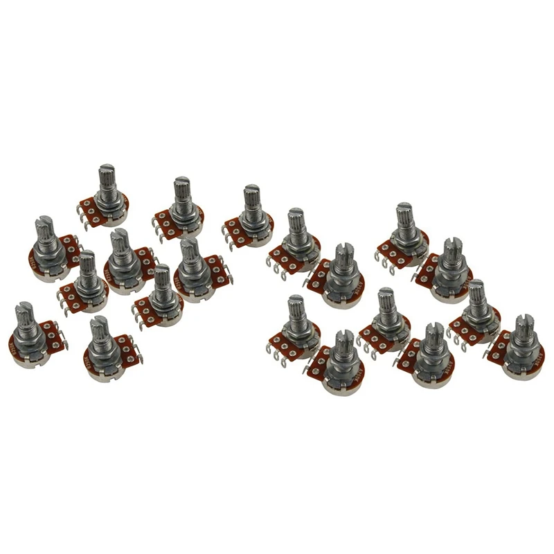 

20 Pcs Guitar Small Size Pots Potentiometers For Guitar Bass Parts, 10 Pcs B250K & 10 Pcs A250K