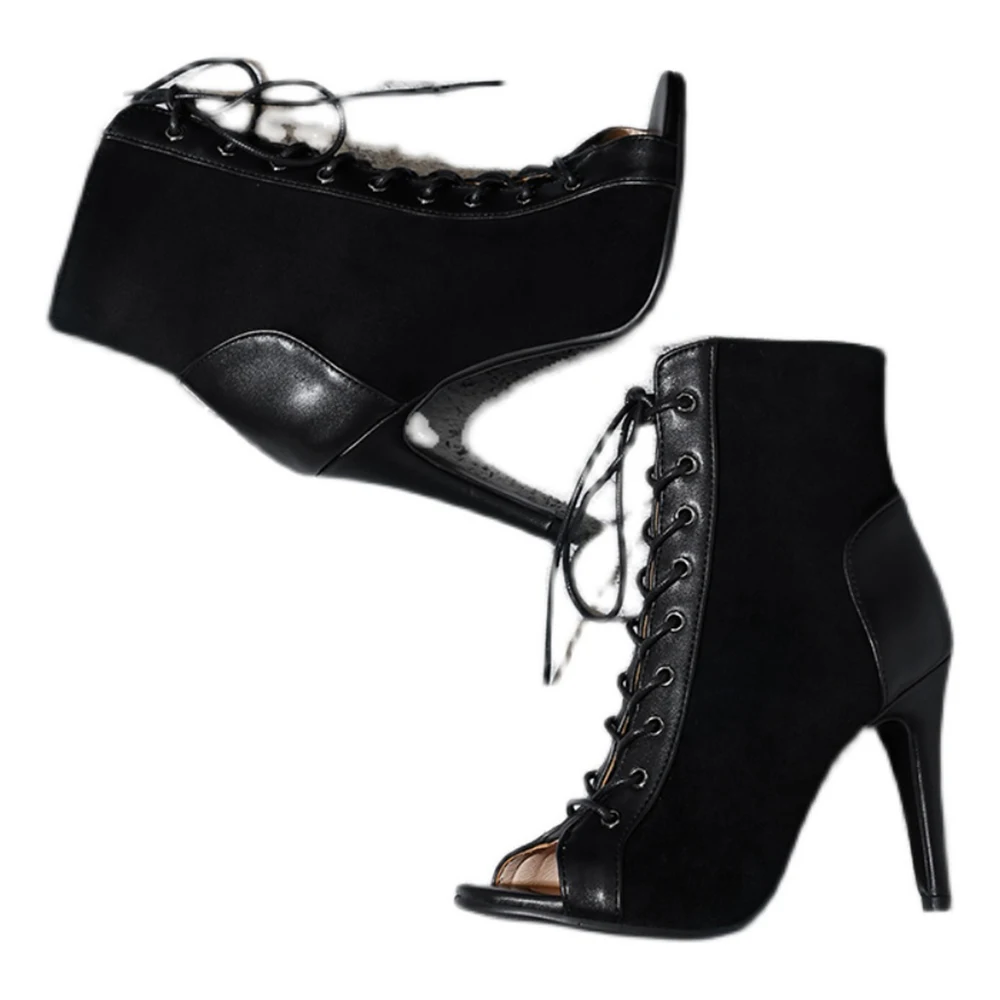 Fashion Party Boot Woman Sexy stilettos High Heels Latin Dance High Heels Booties Breathable Dance Shoes For Ballroom Salsa