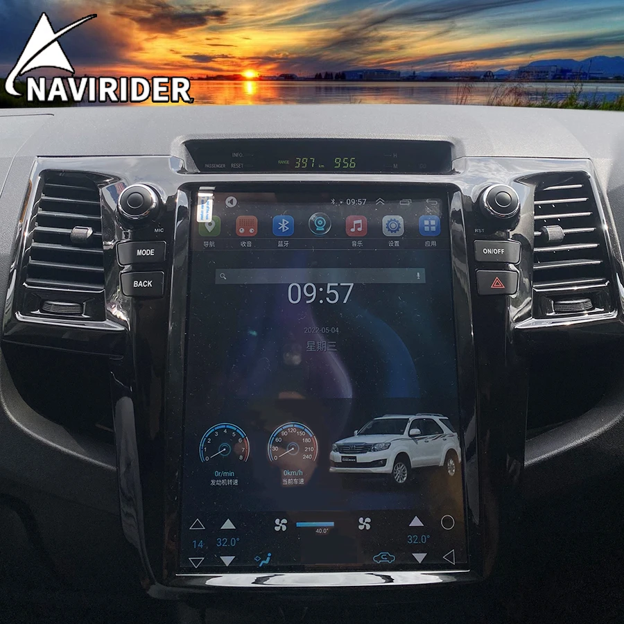 

12.1inch Tesla Screen Stereo Multimedia For Toyota Hilux Srv 2010 Fortuner 2014 Radio Android 13 GPS Carplay Car Video Player