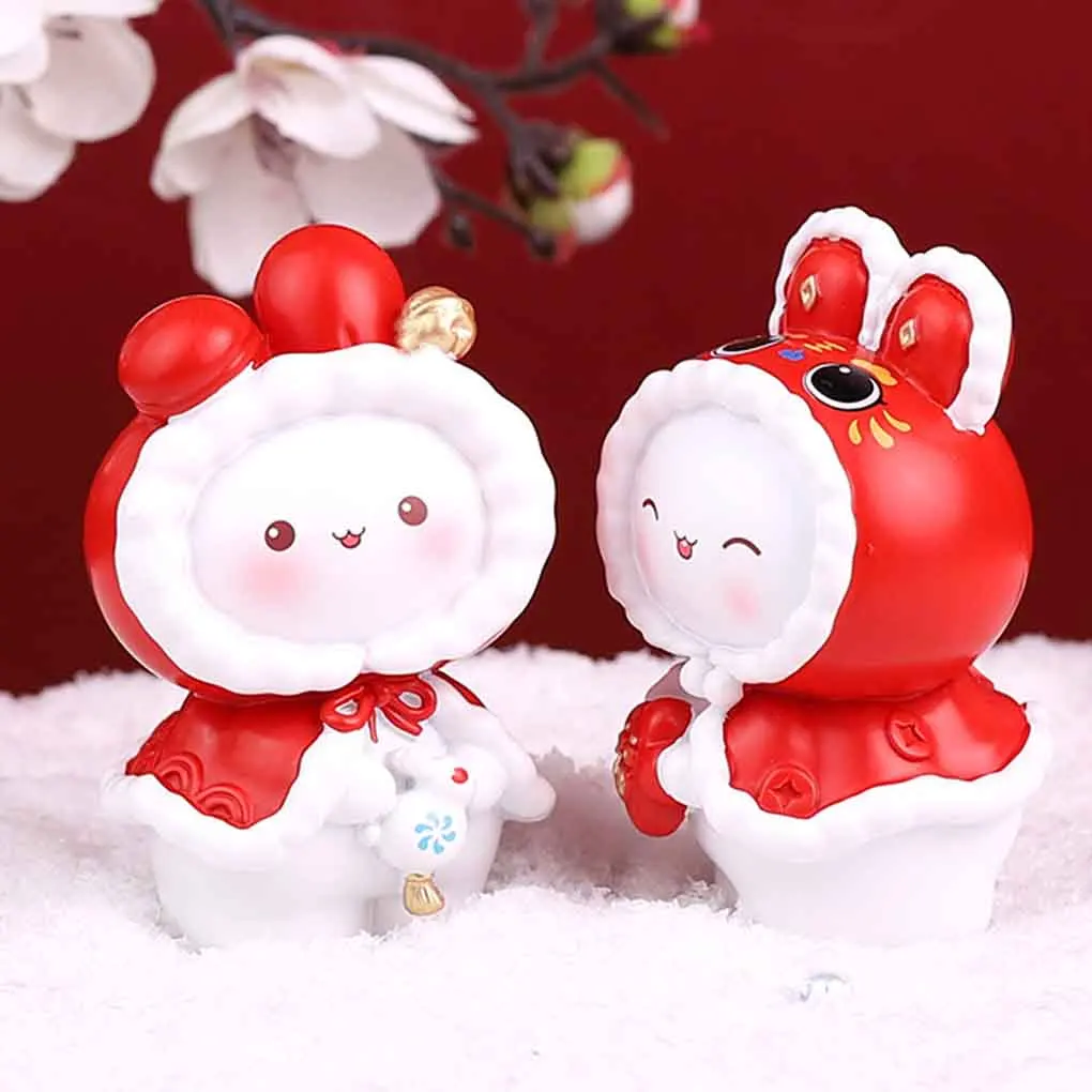 

Rabbit Artificial Red Resin Decoration Personality Creatively Adorable Ornament Exquisite Artware Home Type-01
