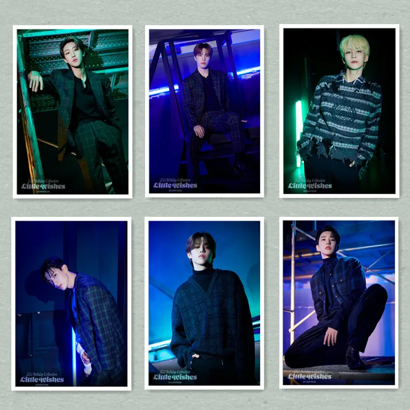 

1 шт. наклейки Kpop SEVENTEEN, новинка 2021, праздничные маленькие пожелания, HD фото, искусство, картина для комнаты, домашний декор, настенные наклейк...