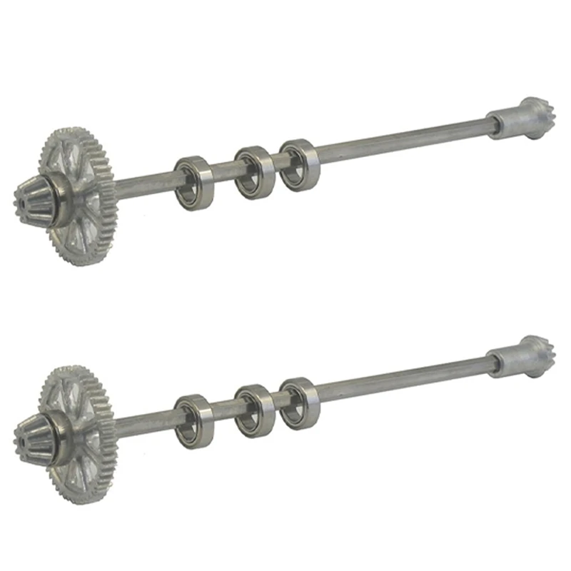 2X Металлический основной приводной вал с подшипником QZJ04 для Xinlehong Hosim Q901 Q902 Q903 9130 9136 9137 Радиоуправляемый автомобиль