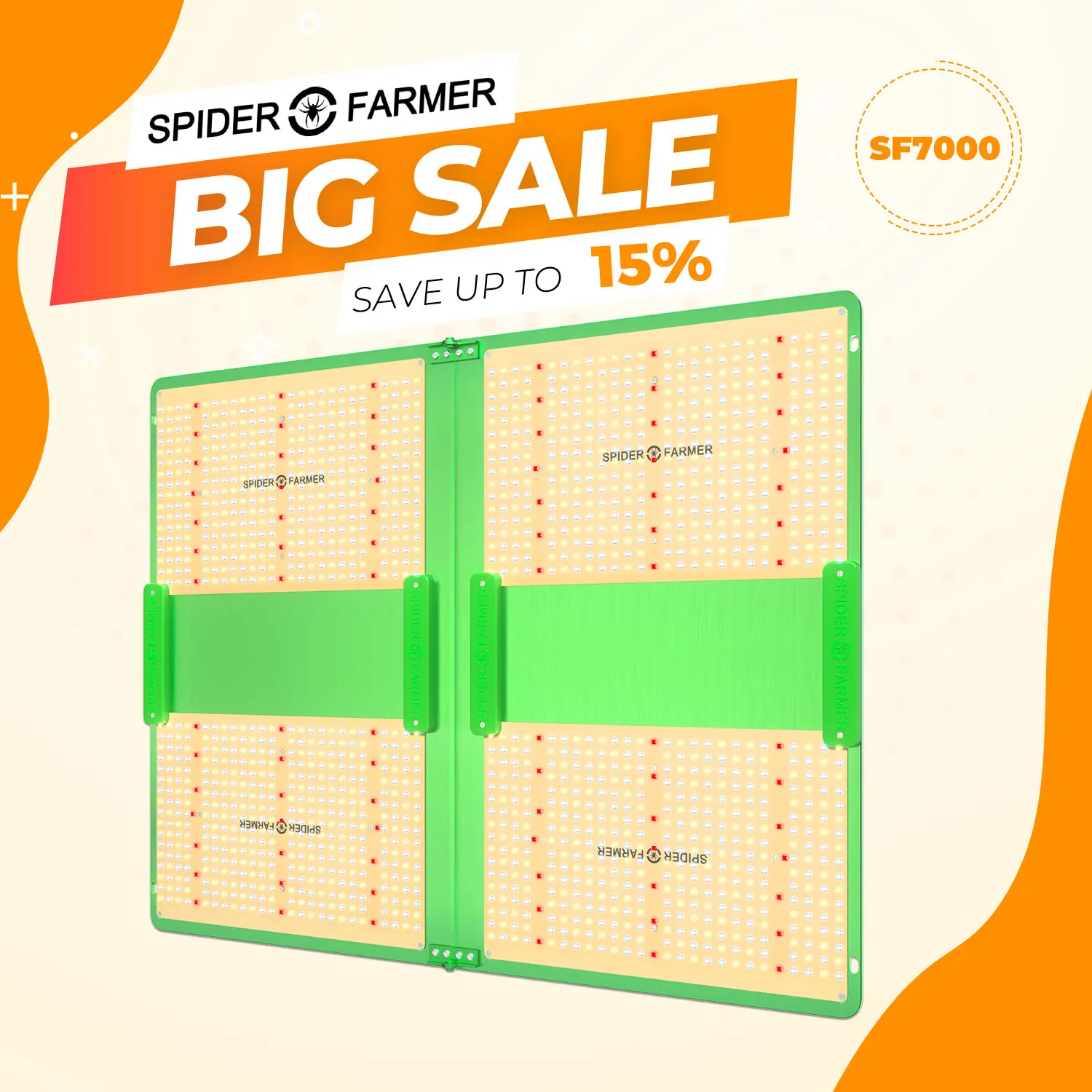 

Фитолампа SF 7000, светодиодная, 650 Вт, полного спектра