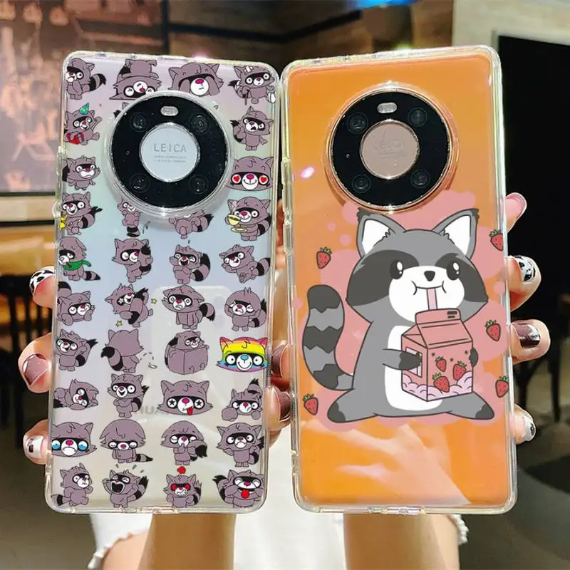 

Cute Raccoon Phone Case for Samsung S20 ULTRA S30 for Redmi 8 for Xiaomi Note10 for Huawei Y6 Y5 cover