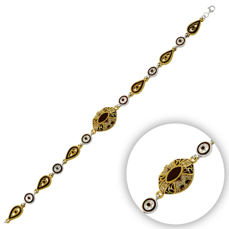 

Silver 925 Sterling Enamel Authentic Bracelet