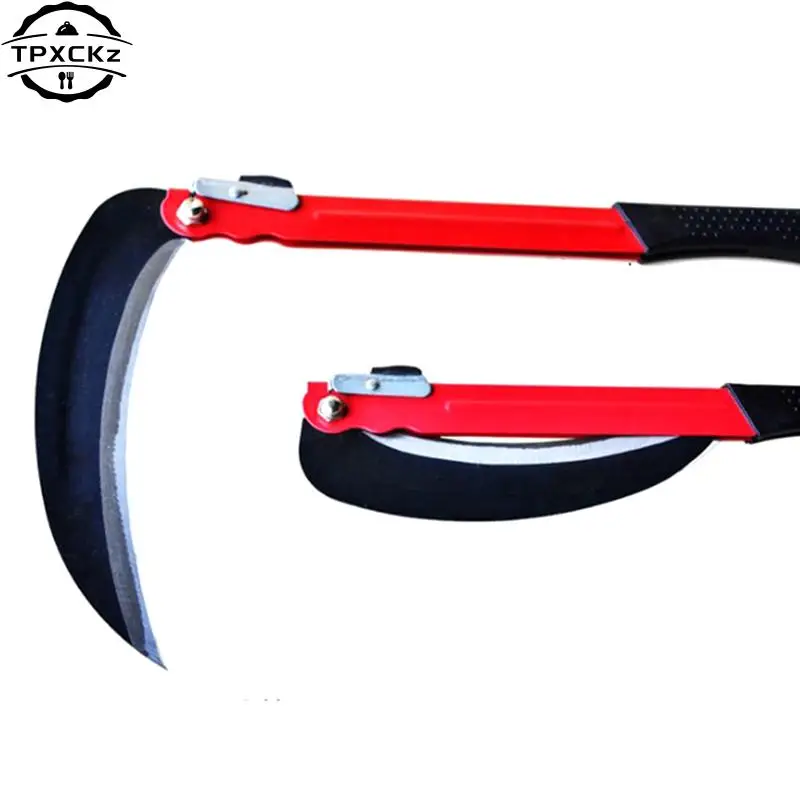 

Сельскохозяйственный складной серп с длинной ручкой, нож для резки пшеницы, газонокосилки, садоводства, травы, полевой нож, серп для фермы, садовые инструменты