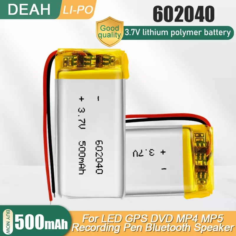 

602040 3,7 V 500mAh литиевая полимерная аккумуляторная батарея для MP3 MP4 MP5 игрушка GPS DVD Динамик Наушники по Bluetooth Li-po Li ion Cell