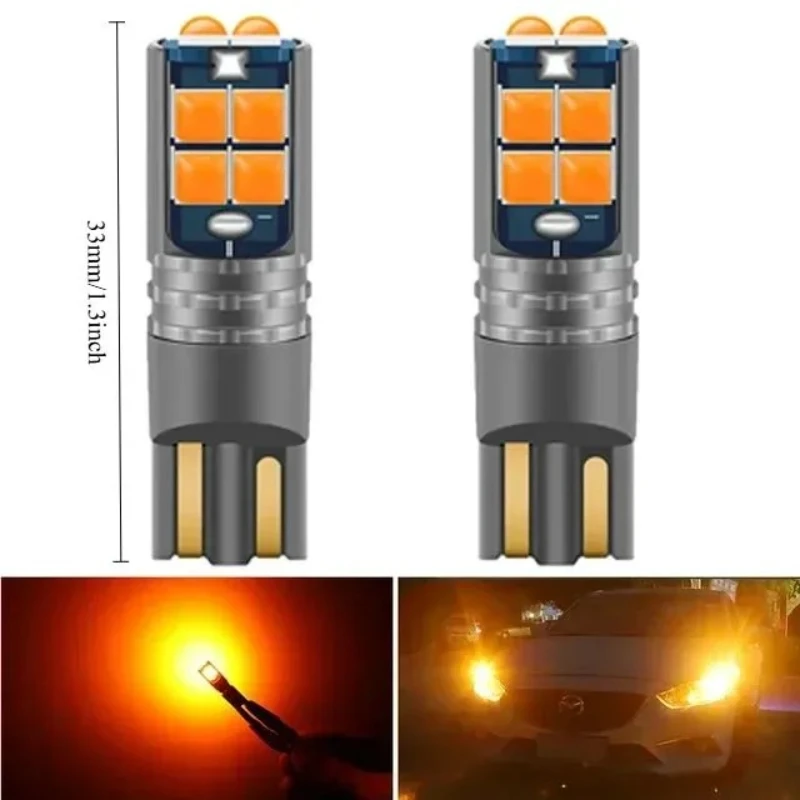 

2 шт. T10 W5W светодиодные 921 168 192 3030 10SMD CANBUS автомобильные габаритные огни купольные лампы для автоматического чтения 6000K белый без ошибок