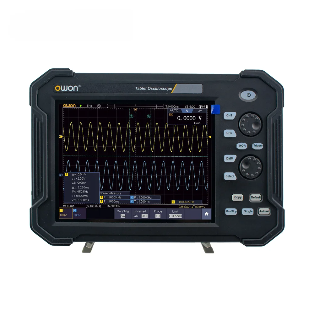 

2-канальный планшетный цифровой осциллограф TAO3102 8 бит 100 МГц 1GS/s 40M запись CAN Bus декодирование WIFI мультиметр осциллограф