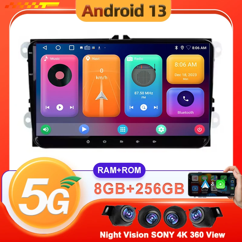 Android 13 для Volkswagen VW Caddy 2011 2012 2013 2014 2015 2016 2017 2018 Автомагнитола мультимедийная