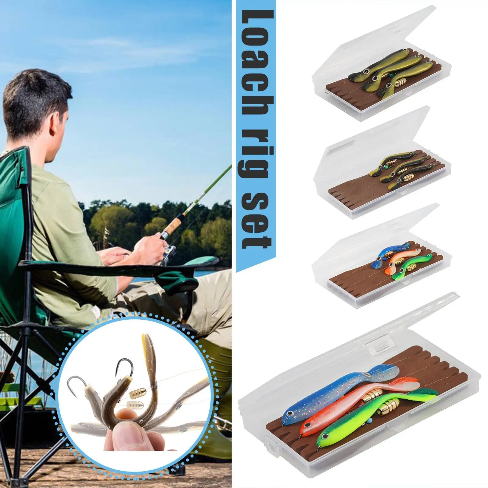 

3Pcs/set Fishing Lures Fishing Equipment Simulation Loach Simulation Soft Bait Pre-Rigged Fishing Bait For Saltwater Lure Bait