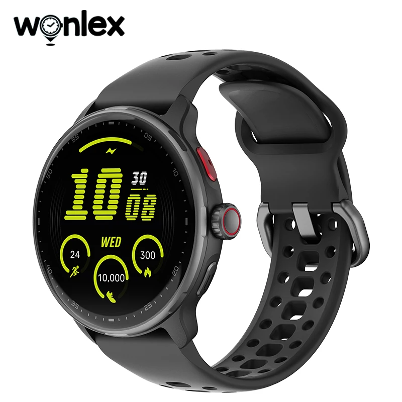 Wonlex GPS Смарт-часы 1 43-дюймовый AMOLED-дисплей 3ATM Водонепроницаемый Bluetooth Компас для