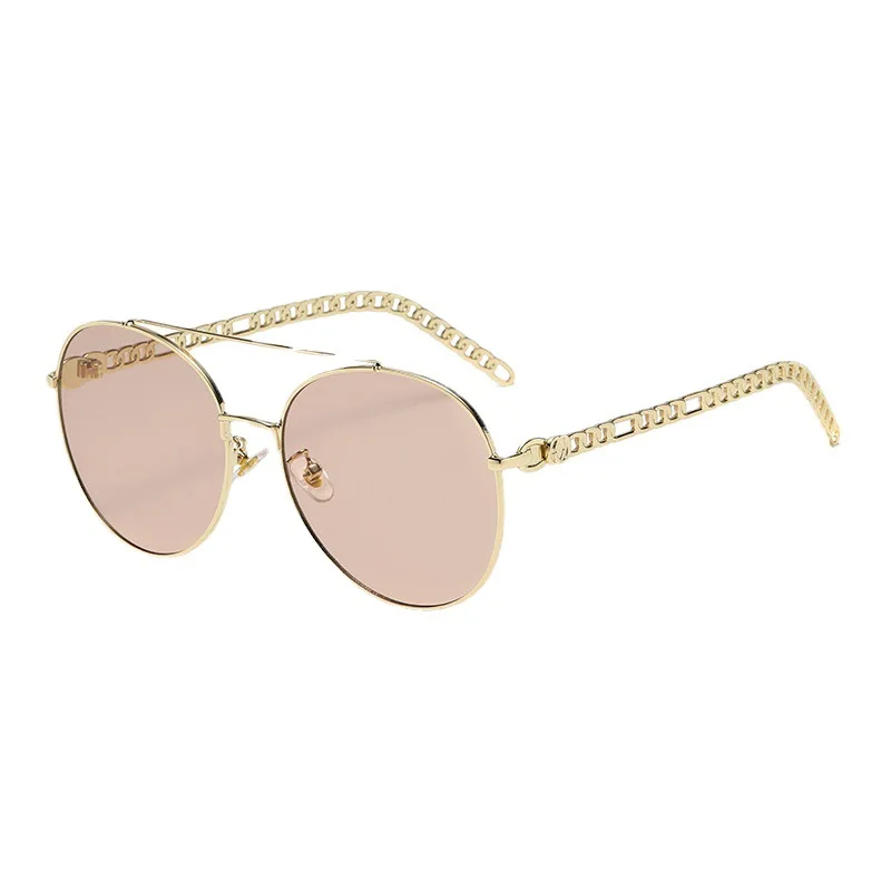 

2022 Classic Pilot Women Sunglasses Vintage Metal Eyeglasses Street Beat Shopping Mirror Oculos De Sol Gafas UV400 D-34