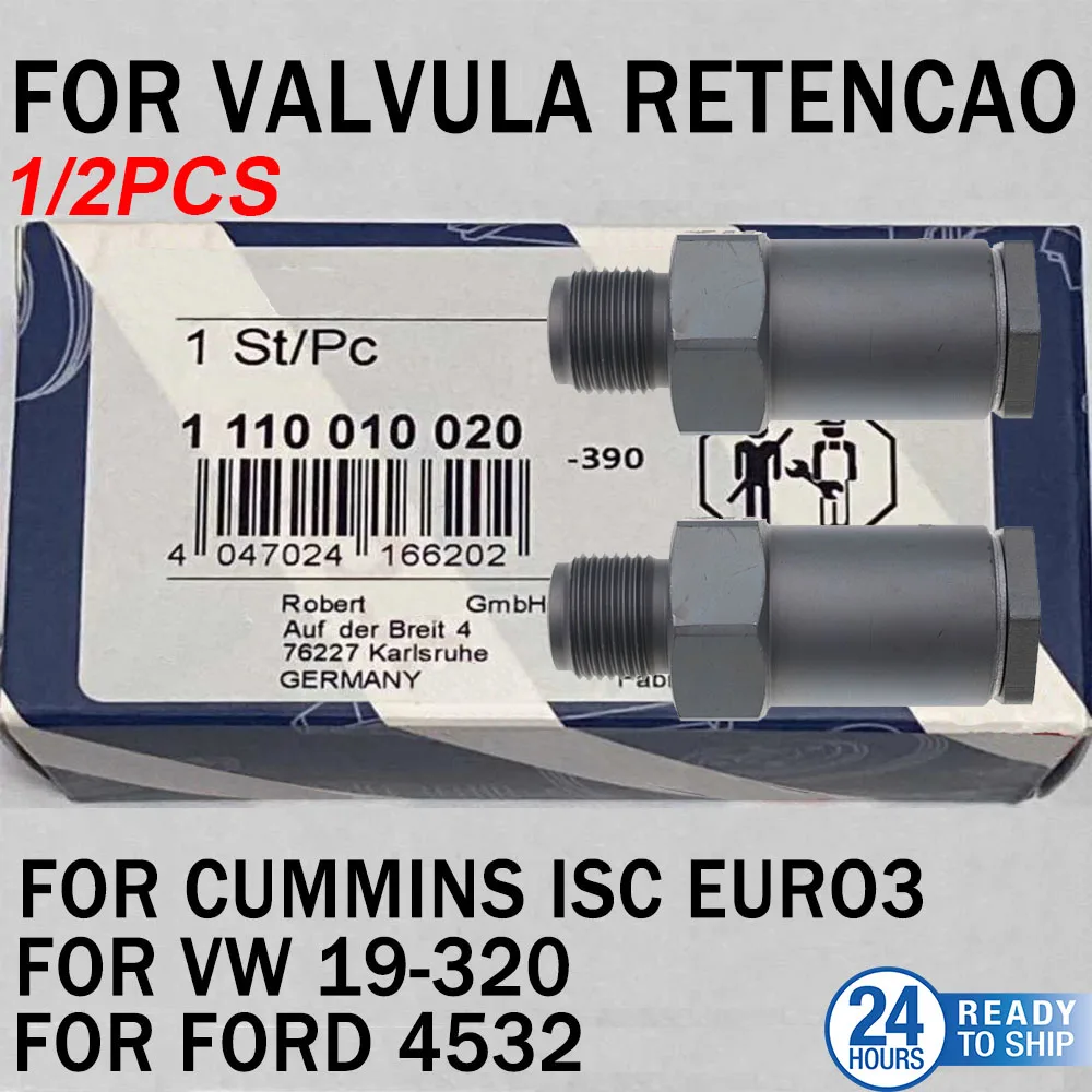 

1/2PCS For B-osch Original 1110010020 Fuel Rail Limited Limiter Pressure Valve For Cumminss 3963808 Dodgee Ram 2500 3500 5.9L