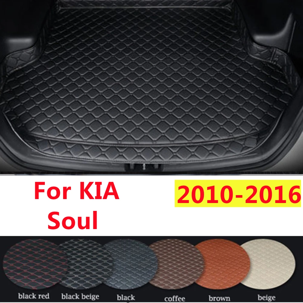 

SJ High Side Custom Fit For KIA Soul 2010-11-12-2016 All Weather Waterproof Car Trunk Mat AUTO Rear Cargo Liner Cover Carpet