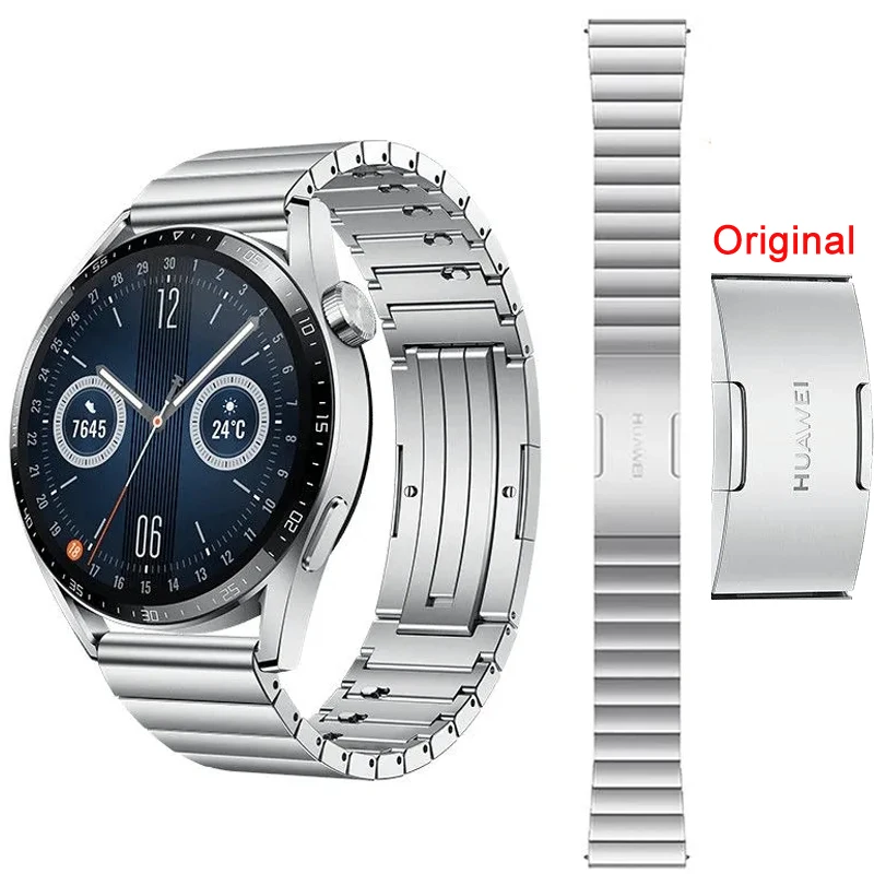

Ремешок из нержавеющей стали для Huawei Watch GT2 Gt3 46 мм, металлический браслет для Huawei GT2 pro Magic 2, 22 мм, оригинал