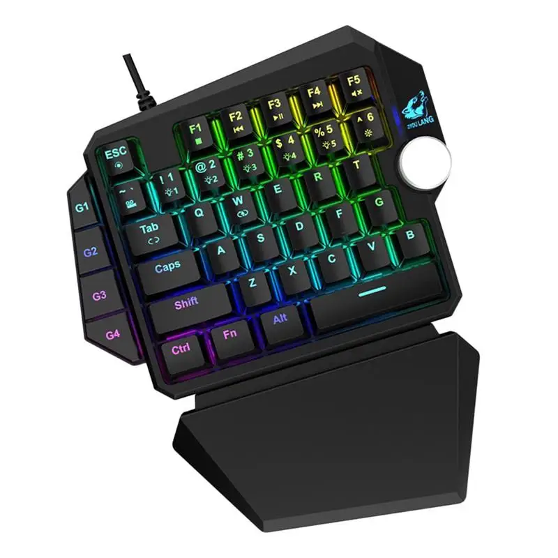

One Hand Keyboard RGB Backlight Mechanical Gaming Programmable Half Keyboard